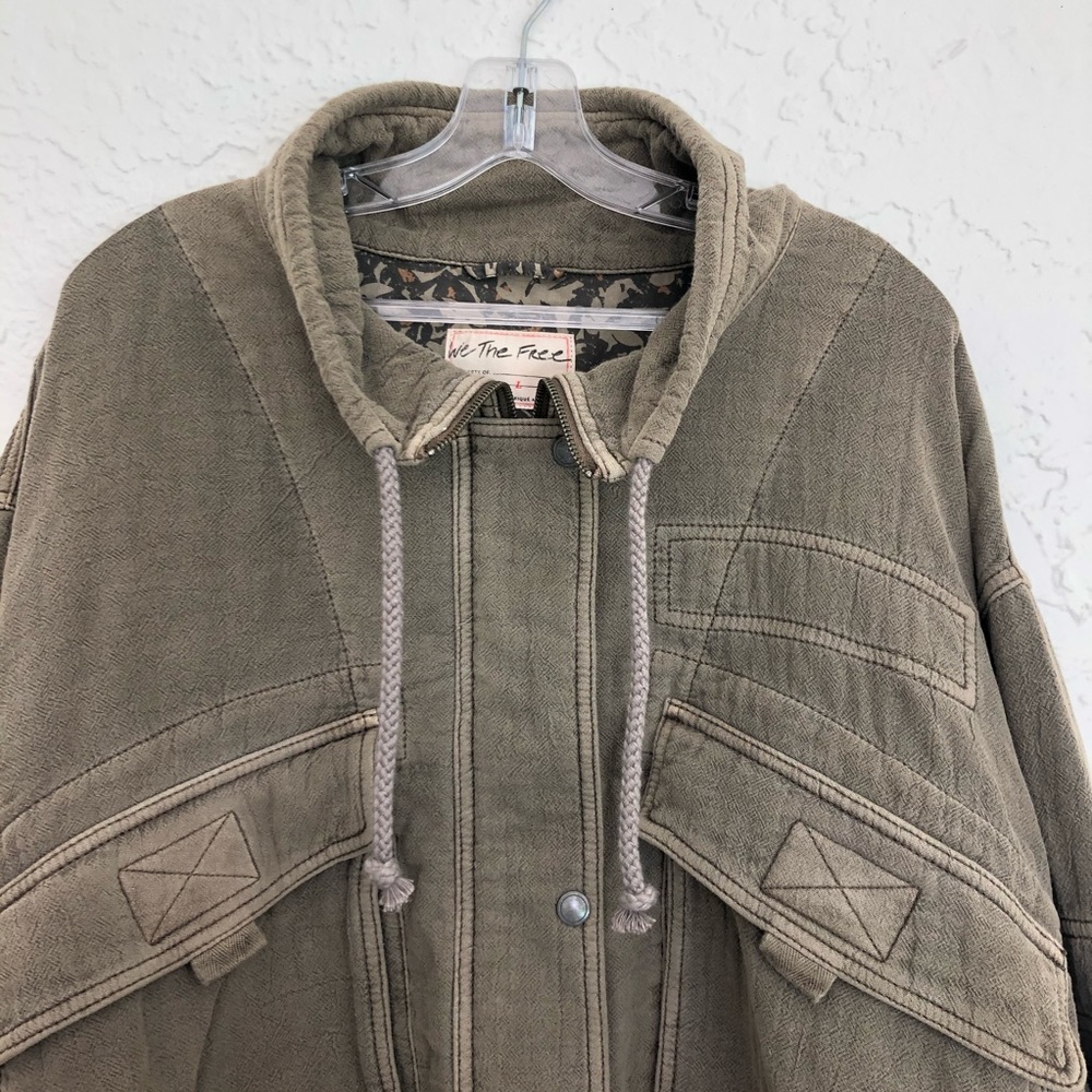 Free People Eyes On You Army Green Surplus Jacket - Picture 8 of 12